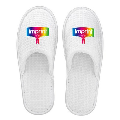 Disposable Closed Toe Waffle Slippers
