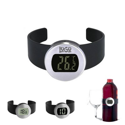 Digital Wine Bottle Thermometer Temperature Measure Monitor