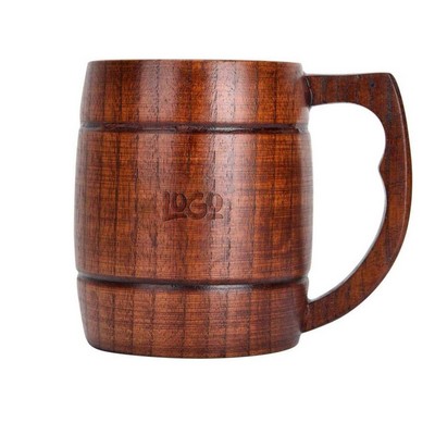 12oz Wooden Cup Beer Mug