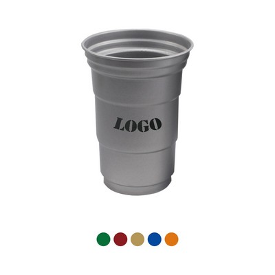 16oz Disposable Aluminum Camp & Party Cup Leakproof Eco Friendly Metal Drinkware