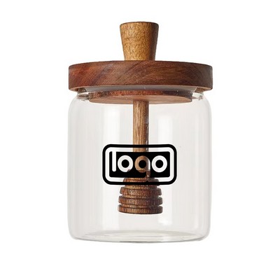 Sealed Storage Jar with Honey Stick