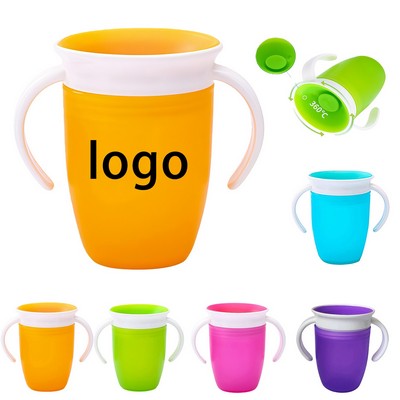 8oz Silicone Baby Trainer Cup with 360-Degree Spill-Proof Lid
