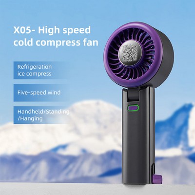 Portable Tabletop Fan Foldable Ice Cooling USB Fan