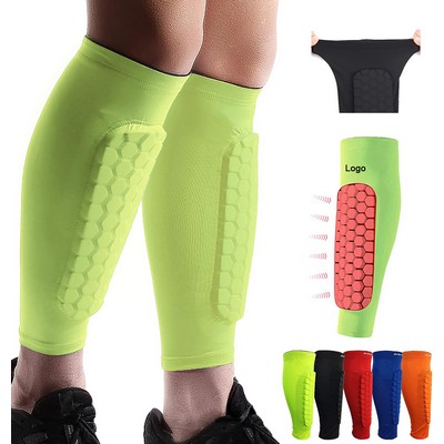 Honeycomb Pads Soccer Shin Calf Compression Guards Pads 1 Pc