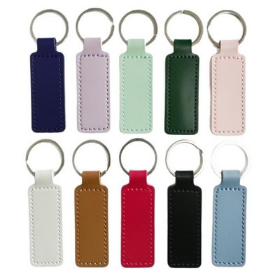 PU Leather Rectangular Keychain