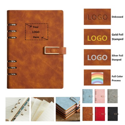 Soft Leather Touch PU Ring Binder Notebook
