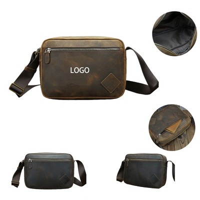 Crazy Horse Leather Shoulder Bag