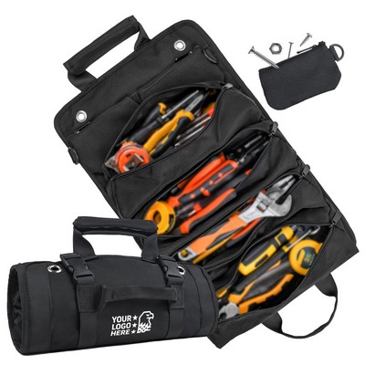 Multifunctional Oxford Tool Roll Bag with Pouches