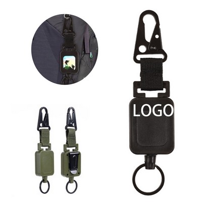 Keychain with Retractable Wire Rope