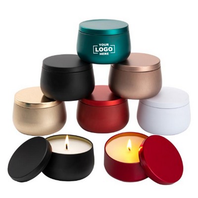 Matte Red Belly Tin Can for Candle and Tea Storage