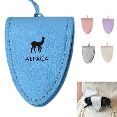 Latcher Magnetic PU Lychee Texture Glasses Lanyard Holder