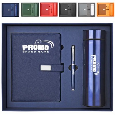 A5 Business Gift Set with Notebook Pen and Insulated Bottle