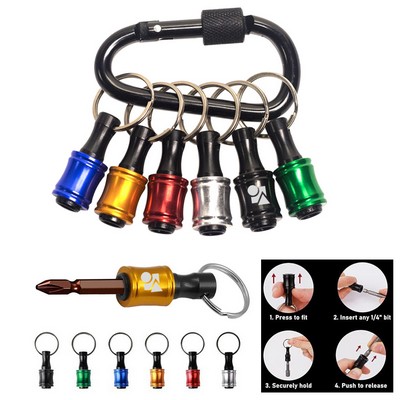 6Pcs Upgrade Bit Holder Keychain