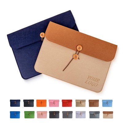 Felt A4 File Organizer with Button Closure