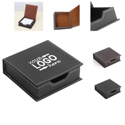 Leather Memo Desktop Organizer