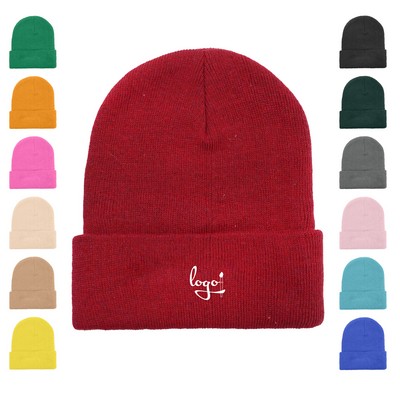 Solid Color Knit Beanie