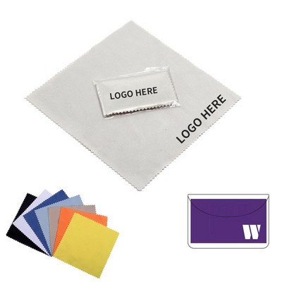 Vibrant Microfiber Wiping Cloth with Transparent PVC Pouch