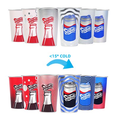 16 oz Aluminum Color Changing Party Cup