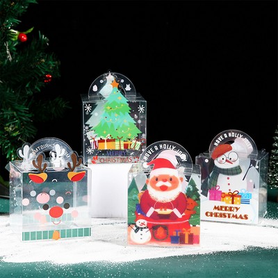 Crystal-Clear PET Christmas Candy Gift Boxes - Food Safe & Easy Assemble