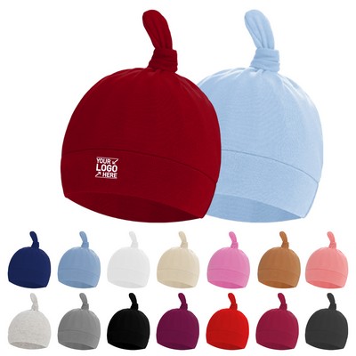 Baby Knot Beanie - Newborn & Infant Essential Hat for Boys & Girls
