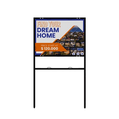 24"x30" Real Estate Framed Sign Kit- Hardware & Banner
