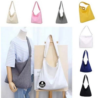 Oversized Canvas Shoulder Bag
