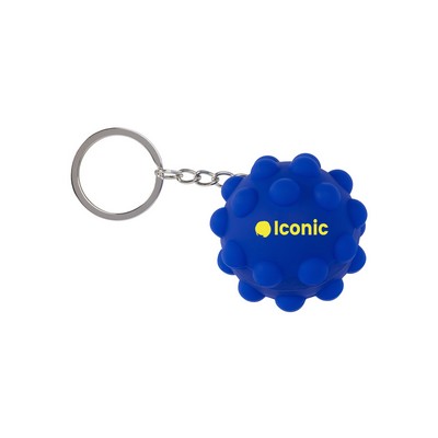 Recycled Push Pop Bubble Ball Fidget Sensory Keychain