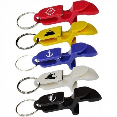 Nylon Beer Shotgun Tool And Bottle Opener Keychain