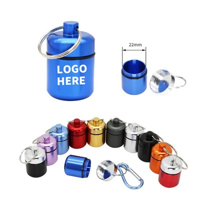 Compact Travel Pill Holder Keychain