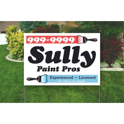 Plastic Corrugated Sign (24" x 12")