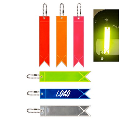 Safety Reflector Pendant with Chains 5.9" x 1.2"