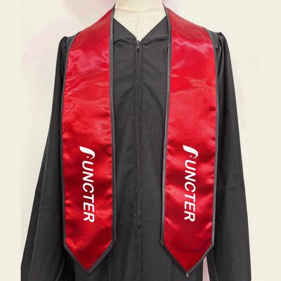 Custom 84"L Unisex Adult Graduation Honor Stole Sash Classic End with Trim