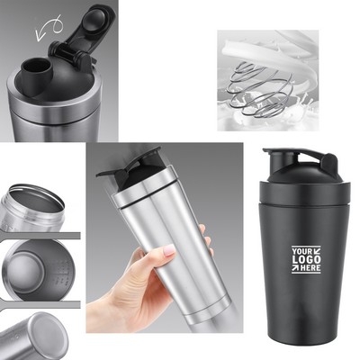 17 OZ Stainless Steel Shaker Bottle