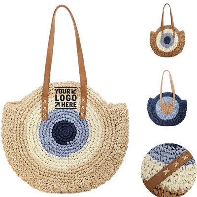 Natural Woven Summer Tote Bag