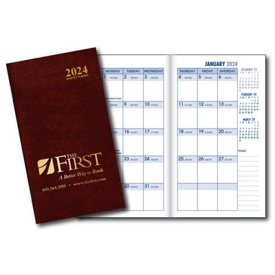 Vertical Premium Leatherette Pocket Planner