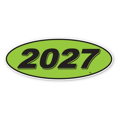 Vinyl Highlights Oval Model Years (2011 Thru 2027 Fluorescent/Green)