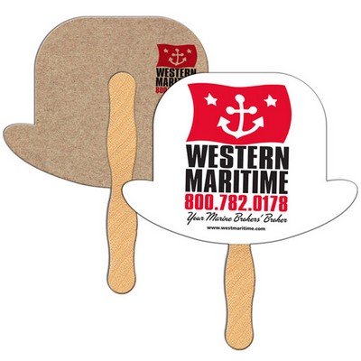 Derby Hat Recycled Hand Fan