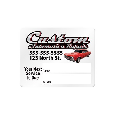 Tac Roll Service Reminder Sticker (2"x2 1/2")