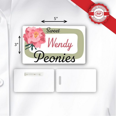 Laminated Personalized Name Badge/Tag (3x5") Rectangle
