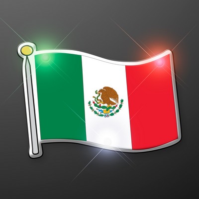 Mexico Flag Flashing Pin Blinkies - BLANK
