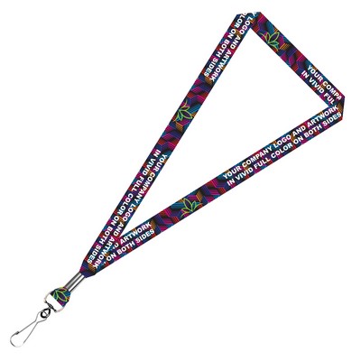 Lanyard - Non-breakaway Deluxe Print - 3/4" (0.75" / 19mm)