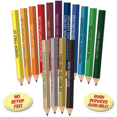 Natural Lacquered Hexagon Golf Pencils