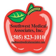 USA Made Premium UV Window Micro-Suction Cling Decal (2.25"x2.25") Apple Shape