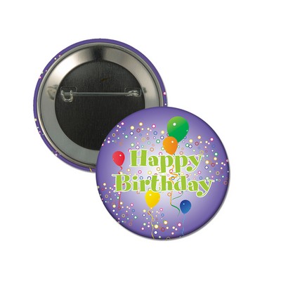 Happy Birthday Balloon Button (2¼")