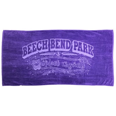 Purple Terry Velour Beach Towel (32"x64")