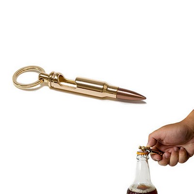 Brass Man-Down Bottle Opener Key Ring