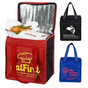 8"W x 8-1/2"H x 6"Gusset - "SUPER FROSTY" Insulated Food Delivery Bag – Lunch Size Tote (Overseas)
