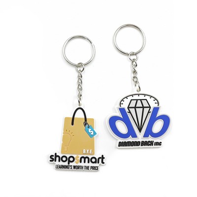 Custom Logo Soft Rubber Keyrings