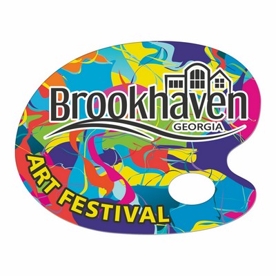 Artist Pallet Hand Fan Full Color (2 Sides)