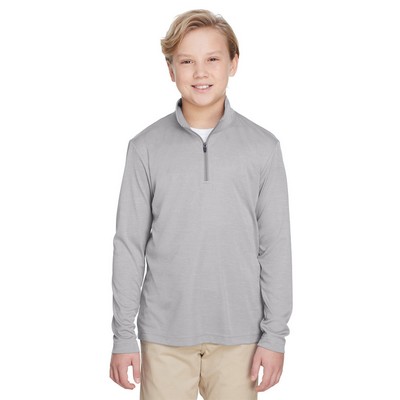 Team 365 Youth Zone Sonic Heather Performance Quarter-Zip